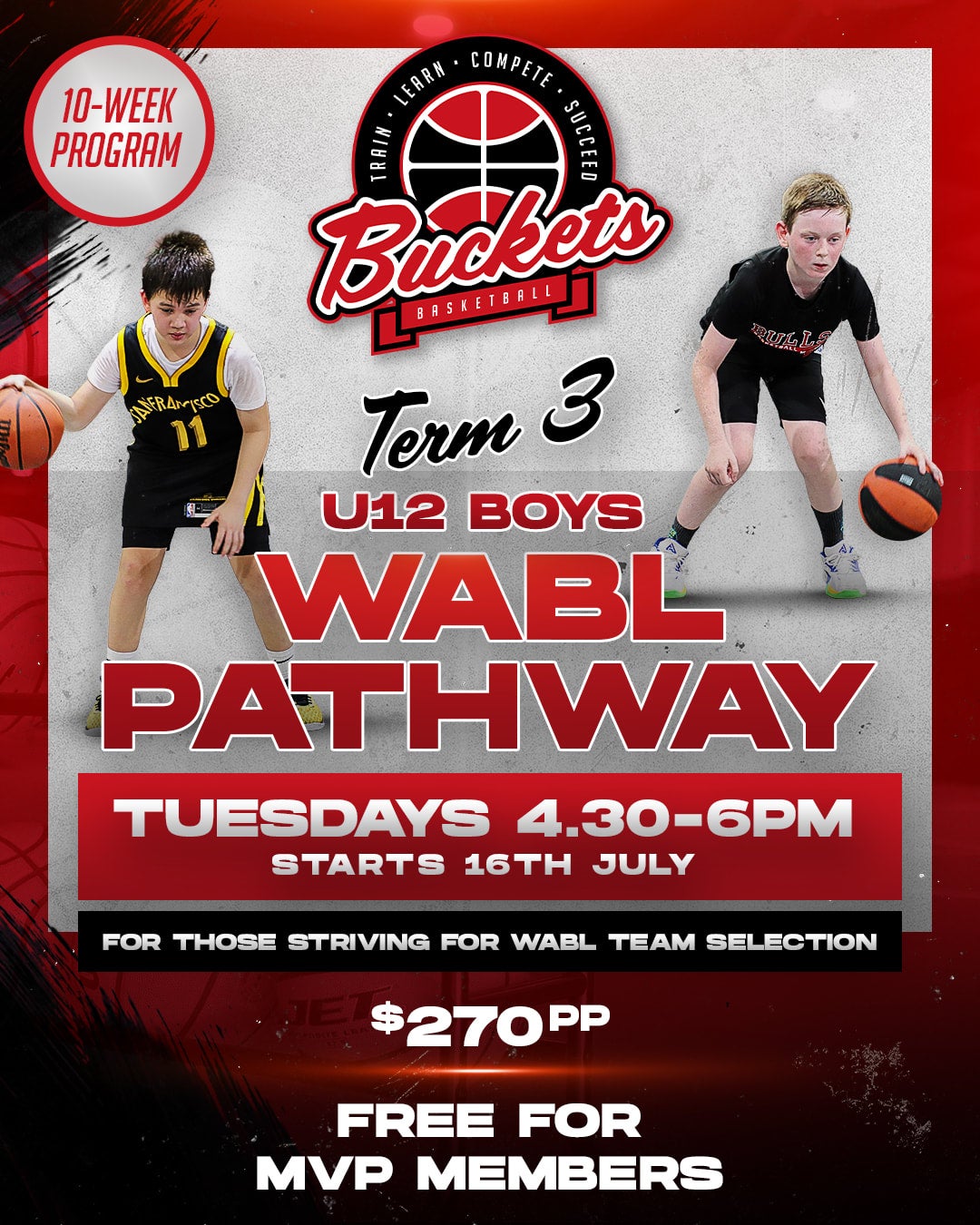 WABL Pathway Term 3 U12 Boys Buckets Basketball